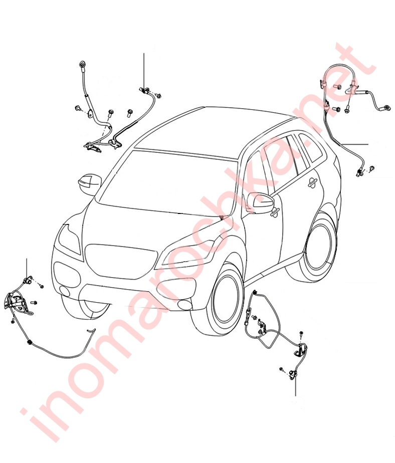 Датчики ABS Lifan X60 схема